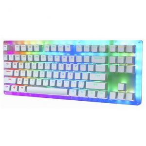 bigstore keyboards GamaKay K87 Mechanical Keyboard 87 Keys Hot Swappable Type-C Wired USB 3.1 NKRO Translucent Glass Base Gateron Switch ABS Two-colo
