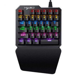 HXSJ J100 35 keys One-handed Gaming Keyboard Mini USB Wired RGB Backlight Single Hand Keypad for PC Gamer