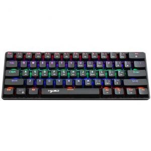HXSJ V900 61 Keys Mechanical Keyboard Blue Switch Mini Keyboard USB Wired Colorful LED Backlit Gaming Keyboard for PC Laptops Game