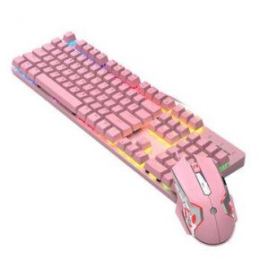 AJAZZ Watcher Ⅱ Pro Wired Keyboard & Mouse Set 104 Keys Mechanical Switch Macro Programming Mixed Color Gaming Keyboard 8000
