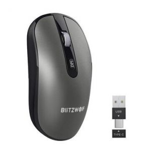 BlitzWolf&reg; BW-MO3 Wireless Mouse 2.4GHz bluetooth 3.0/5.0 Triple Mode with USB&Type-C Receiver 2400DPI Noiseless Mouse