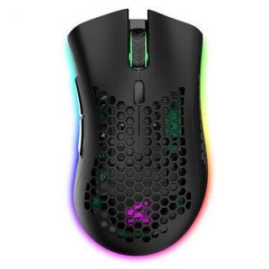 bigstore mouse ZIYOULANG X3 2.4G Wireless Rechargeable Mouse Hollow Honeycomb 2400DPI 7 Buttons Ergonomic RGB Optical Mice for Computer Laptop PC