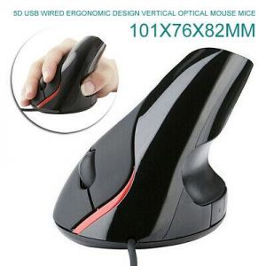 2.4GHz USB Wired Vertical Ergonomic Optical Scroll Mouse Laptop PC Computer Mice