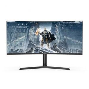 BlitzWolf&reg; BW-GM3 34-Inch Curved Gaming Monitor 165Hz WQHD 3440 x 1440 Resolution 300 cd/㎡ 1500R Curvature 21:9 Bring-Fi