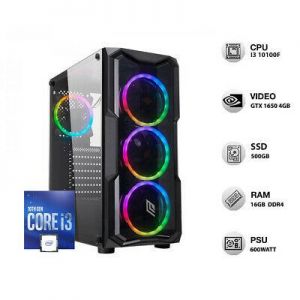 bigstore computers Pc gaming Intel i3-10100F,GTX 1650 4GB ,Ssd M.2 500Gb,Ram 16Gb DDR4,W10 PRO