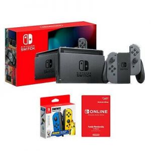 bigstore best selling products Nintendo Switch Gray + Fortnite Fleet Force Joy-Con + Nintendo Online 12 Month