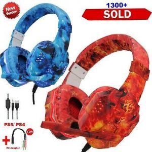 bigstore cellphone headset 3.5mm Gaming Headset Mic LED Headphones Stereo Bass Surround For PC PS4 Xbox One