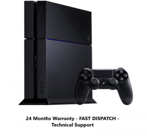 Sony Playstation 4 PS4 500GB Black Console & Controller - Fair Conditon