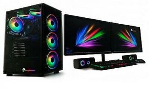 Gaming PC Dual 22" Monitor Setup i7 3770 240 SSD 1TB 16GB Ram GTX 1050Ti 1650