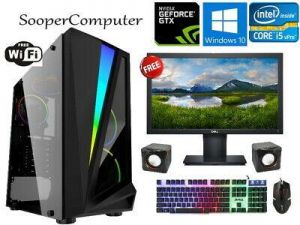 Fast Gaming PC Computer Bundle  Quad Core i5 8GB 1TB Win10 2GB GT710 Speaker