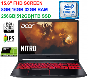 2020 Acer Nitro 5 15.6&#039;&#039; FHD Gaming Laptop Intel i5 GTX 1650,32GB RAM&1TB SSD