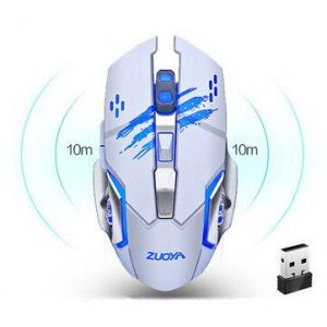 ZUOYA MMR4 Wireless Mouse 2.4GHz Receiver LED Mute Silent Rechargeable USB Gaming Computer Optical Game Mice For Laptop PC Compute