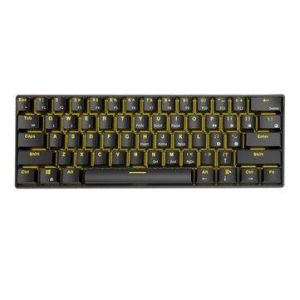 bigstore keyboards Royal Kludge RK61 Mechanical Keyboard bluetooth Wired Dual Mode 60% Golden / Ice Blue Backlit Gaming Keyboard