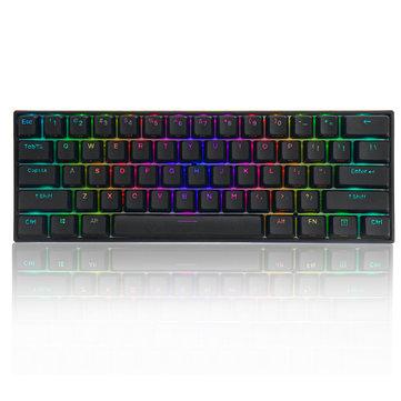 bigstore keyboards FEKER 61 Keys Mechanical Keyboard 60% NKRO bluetooth 5.0 Type-C Dual Mode Gateron Switch PBT Double Shot Keycap RGB Gaming Keyboar