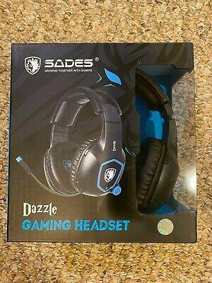 bigstore cellphone headset SADES Dazzel Surround Sound Gaming Headset - Black, USB, Flexible Microphone