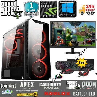 bigstore computers Fast Gaming PC Computer Bundle Intel Quad Core i7 16GB 1TB Win 10 4GB GTX 1050TI